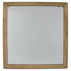 Antique Square French Fluted Giltwood Mirror