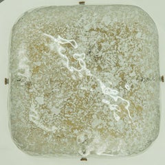 Empotrable cuadrado de cristal esmerilado de Hillebrand, 1960