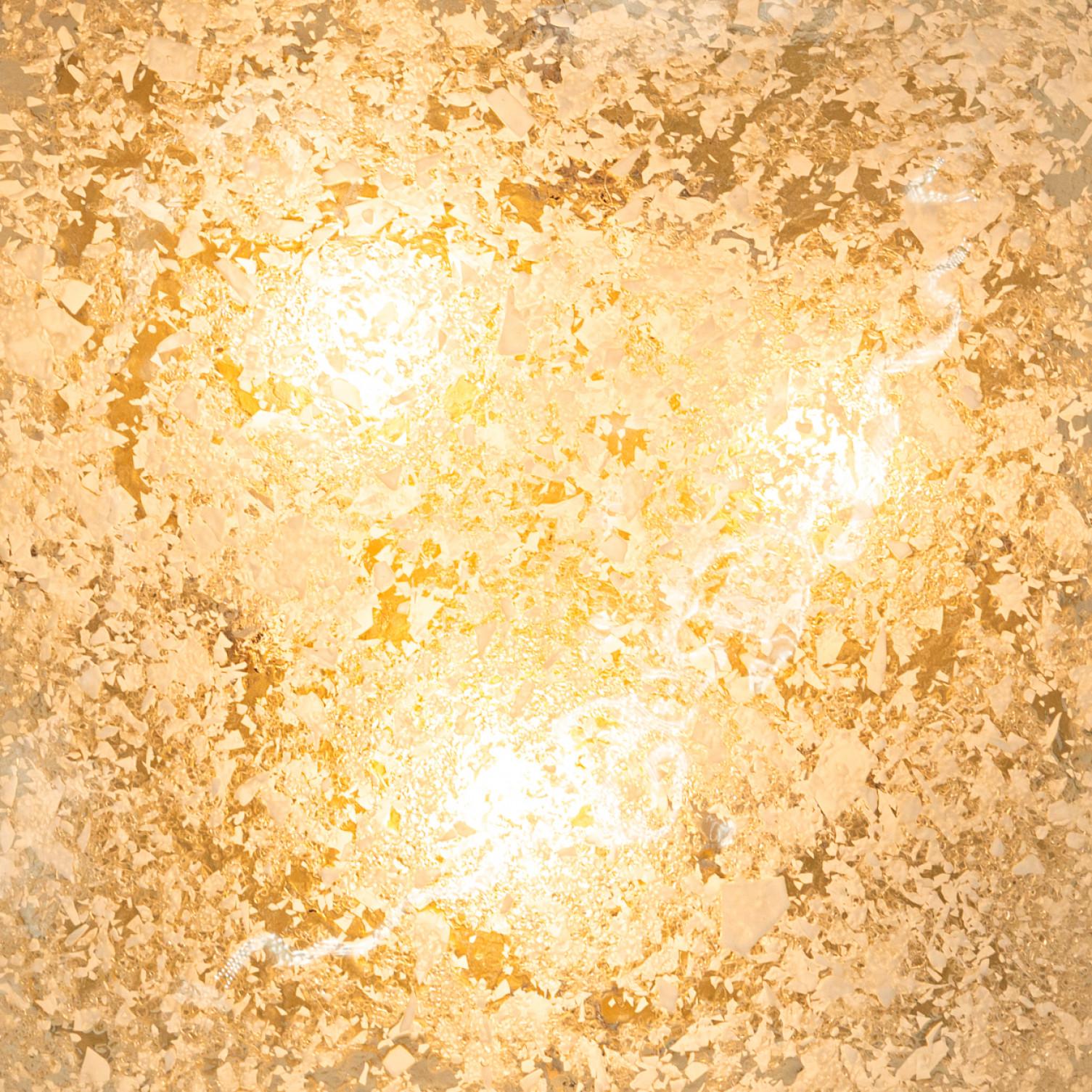 Métal Monture encastrée carrée en verre dépoli par Hillebrand, 1960 en vente