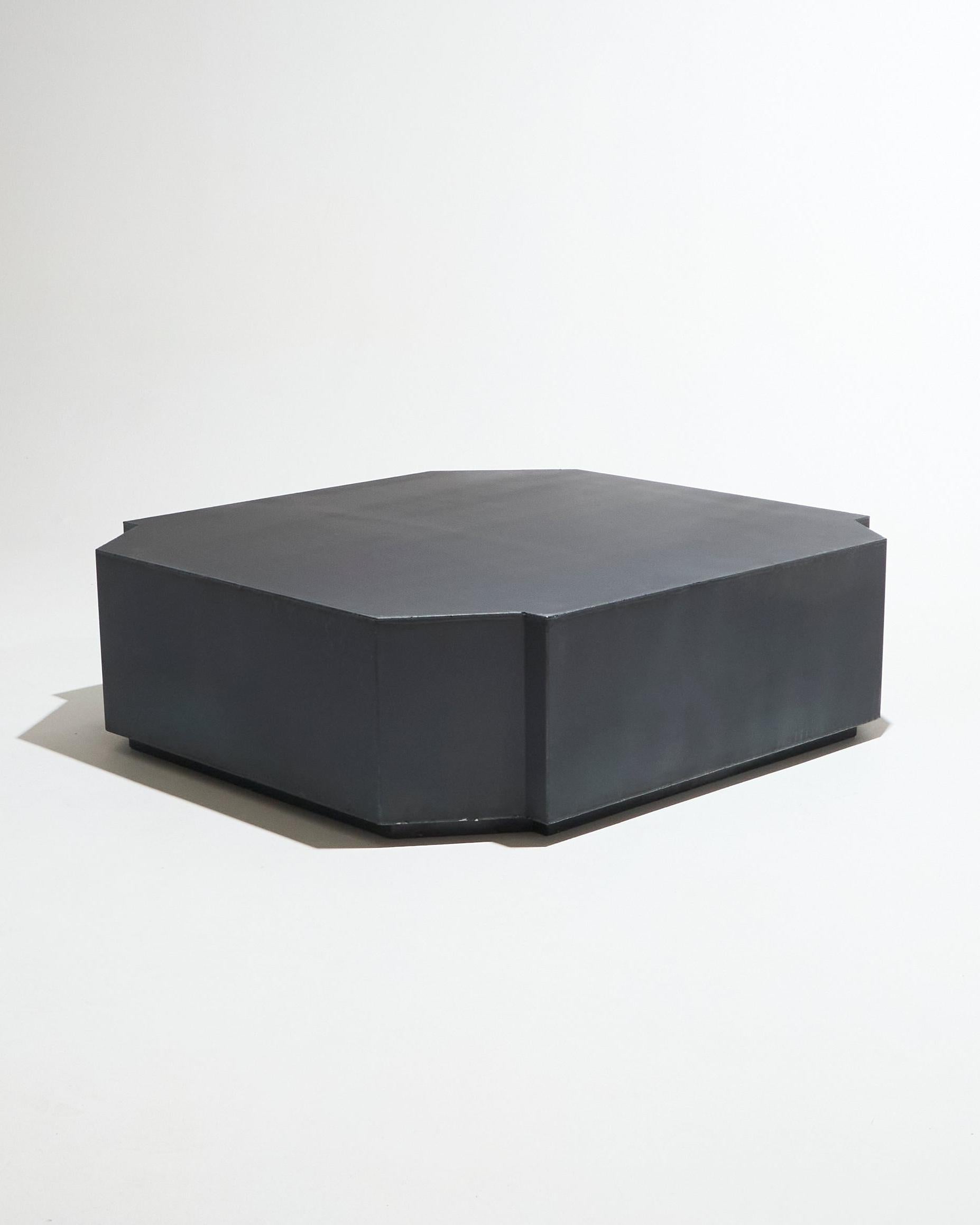 Mesa de centro cuadrada Funki Lounge de hierro bruto en venta 5