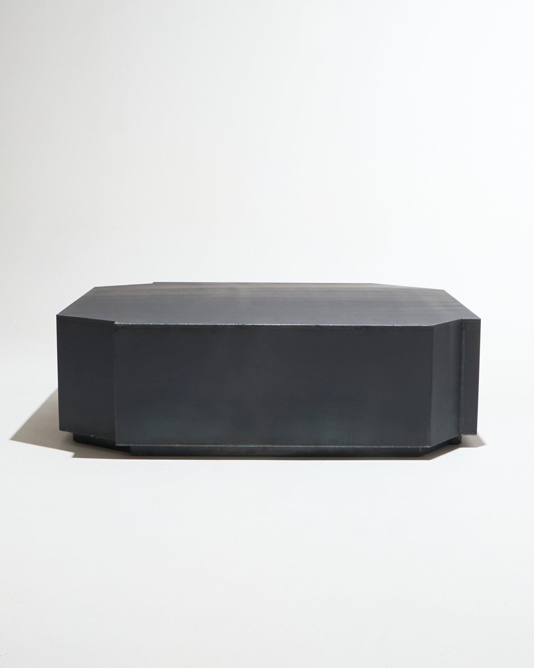 Mesa de centro cuadrada Funki Lounge de hierro bruto en venta 6