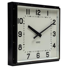 Vintage Square Gents of Leicester Clock, England, circa 1930