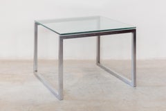 Square Glass and Chrome Coffee-Table, 1960’s, Italy