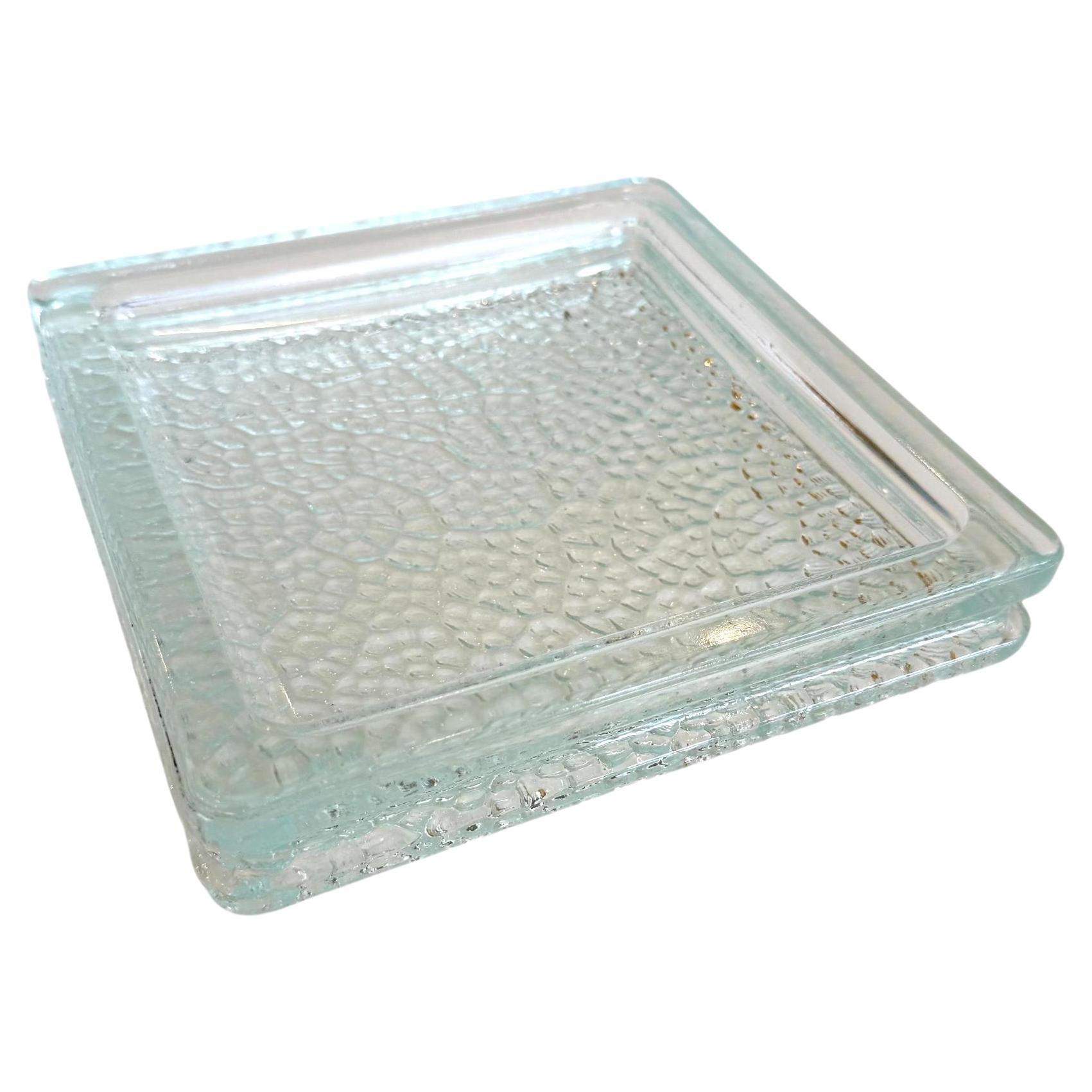 Square Glass Ashtray by NEVADA, 1950s France For Sale