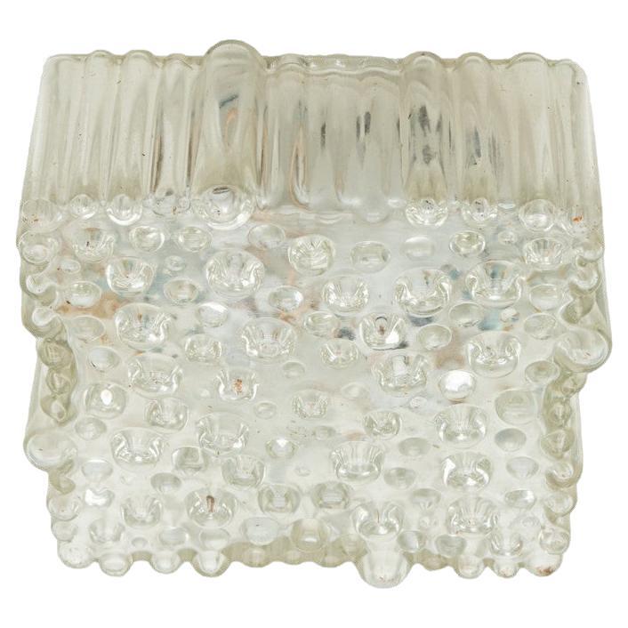 Square Glass Flush Mount by Helena Tynell, 1960