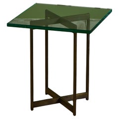 Table d'appoint carrée en verre par Metropolitan Furniture Co.