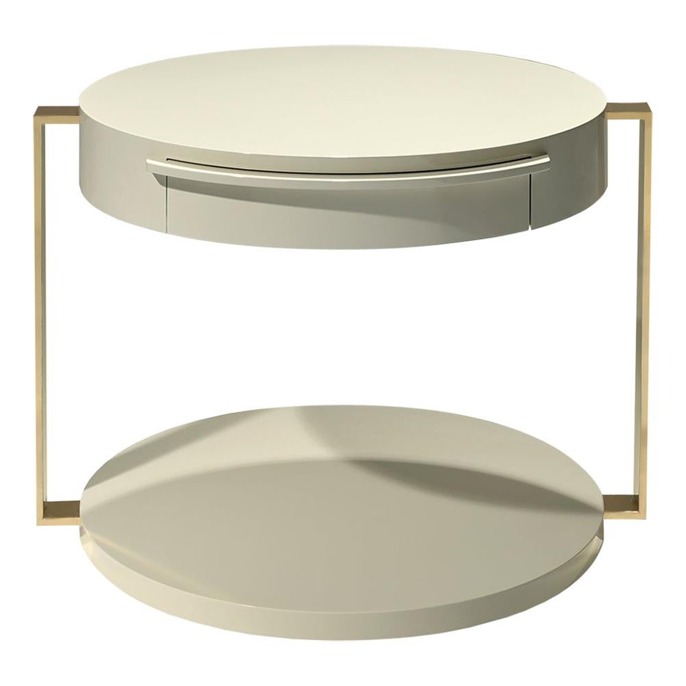 Square Gold Contemporary and Customizable Table by Luísa Peixoto