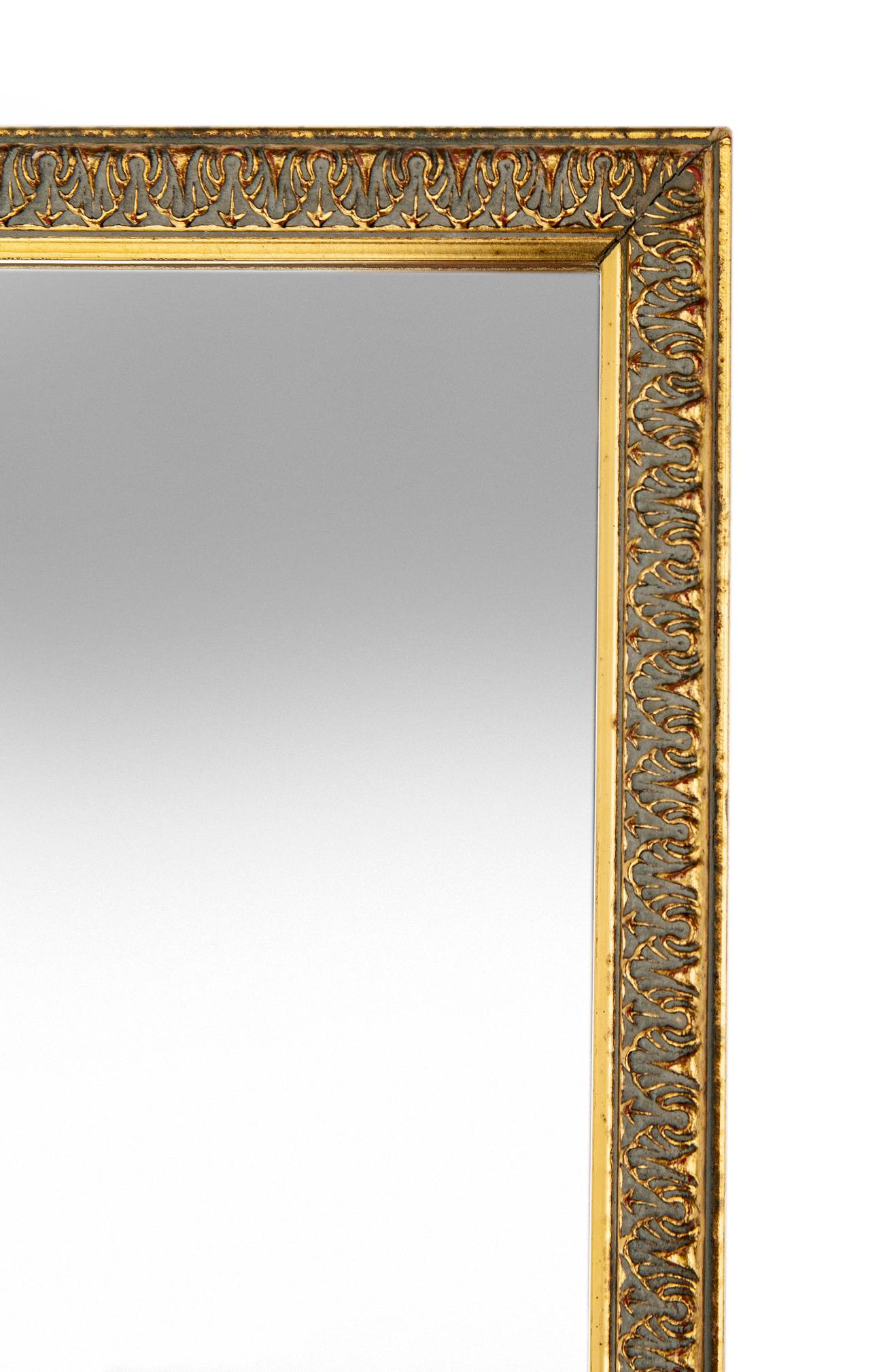 Miroir mural carré doré en vente 5
