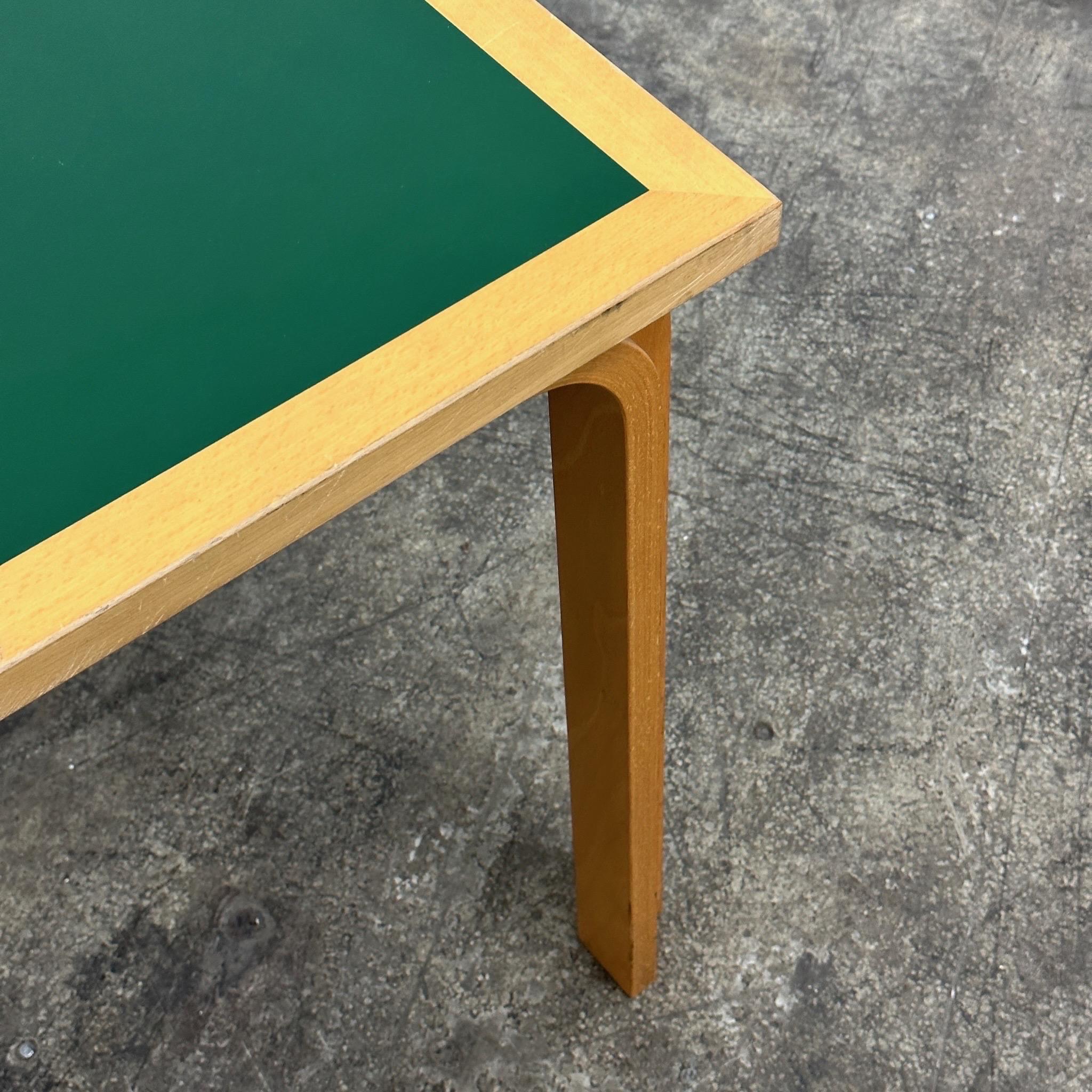 Mid-Century Modern Square Green Table by Rud Thygesen and Johnny Sørensen for Magnus Olesen