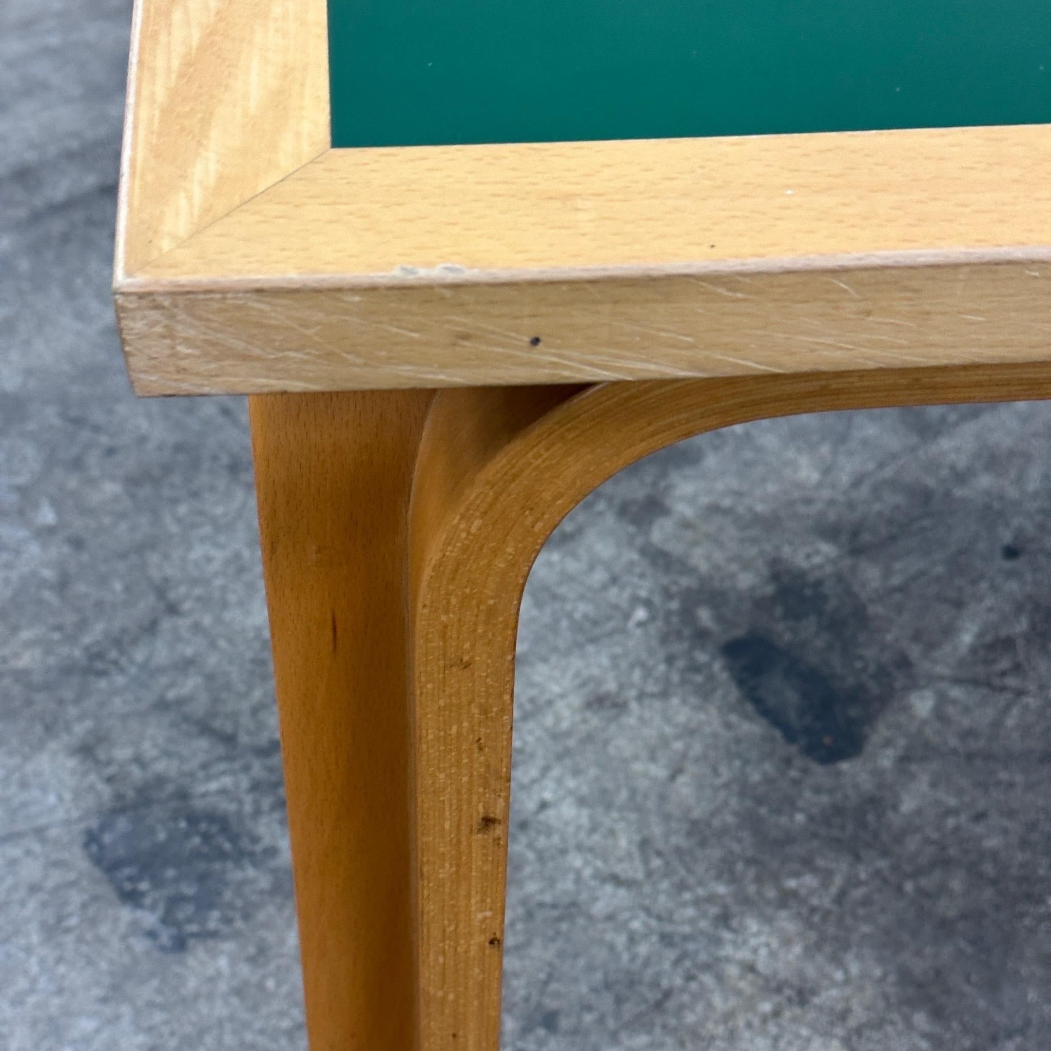 Birch Square Green Table by Rud Thygesen and Johnny Sørensen for Magnus Olesen For Sale