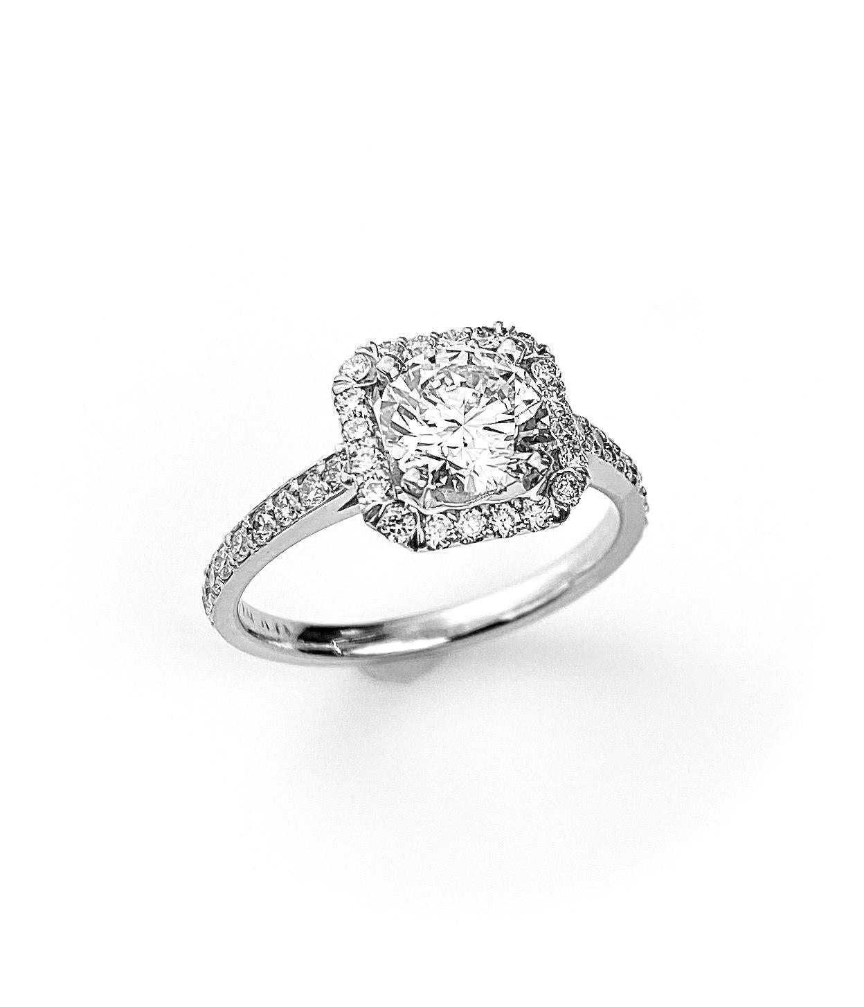 square halo diamond ring