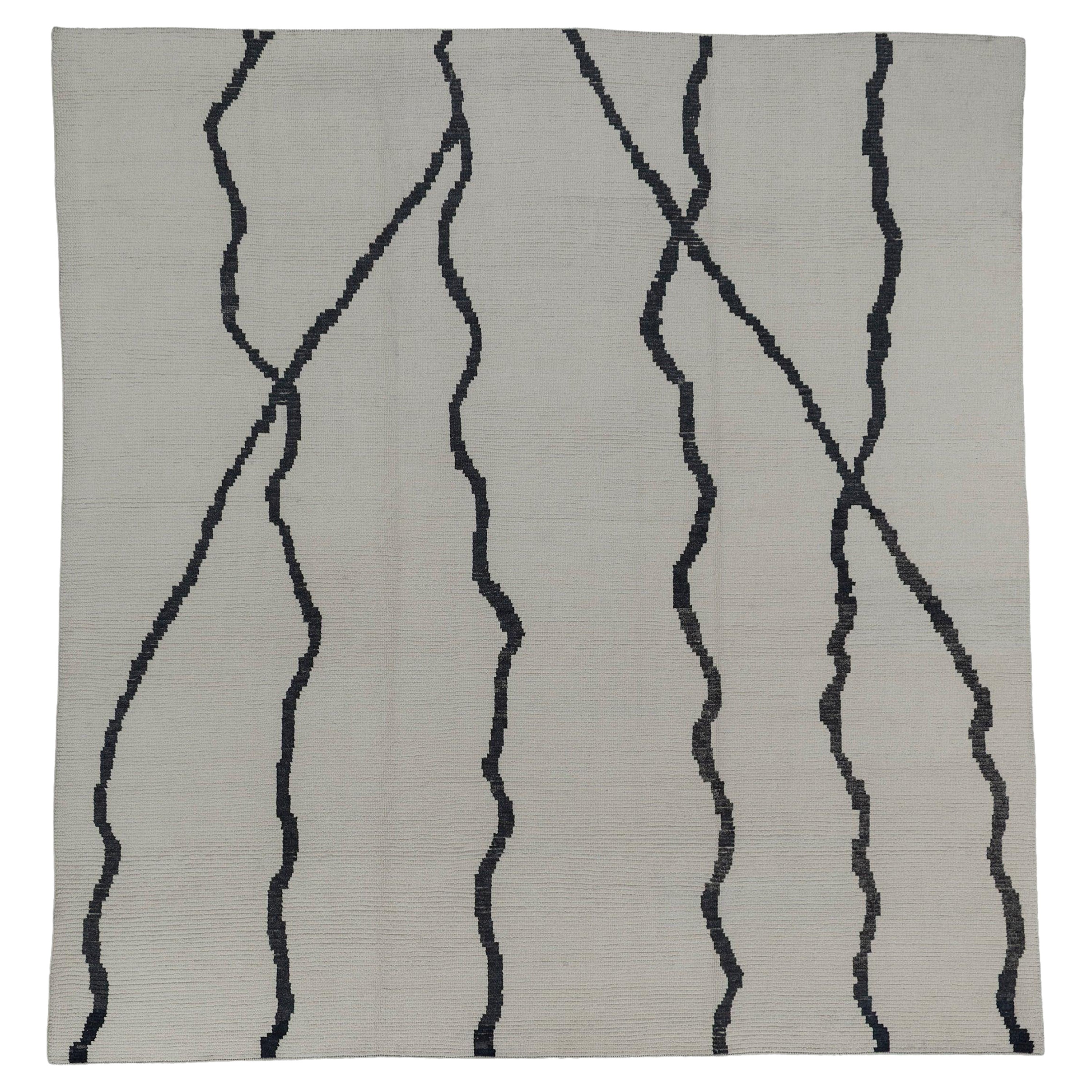 Quadratischer handgeknüpfter türkischer Tulu-Teppich 11'3" x 11'10" #6460