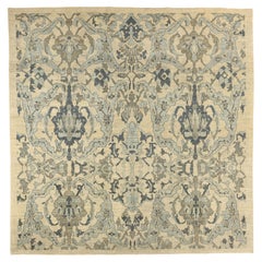 Square Hand-Woven Persian Rug Sultanabad Design