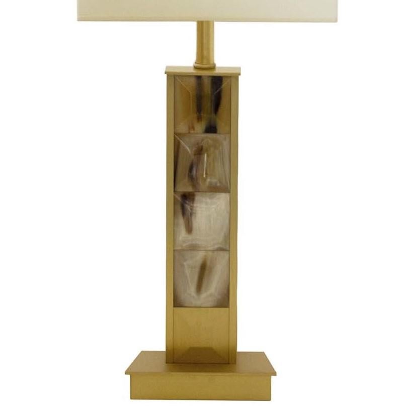 Modern Square Horn Table Lamp by Zanchi 1952