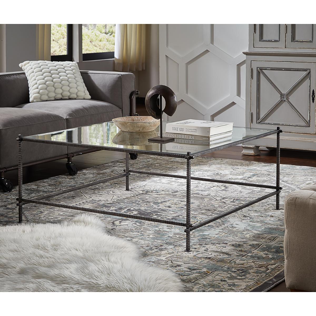 Square Industrial Coffee Table For Sale 2