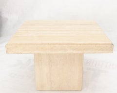Tavolino quadrato in travertino italiano del Mid-Century Modern