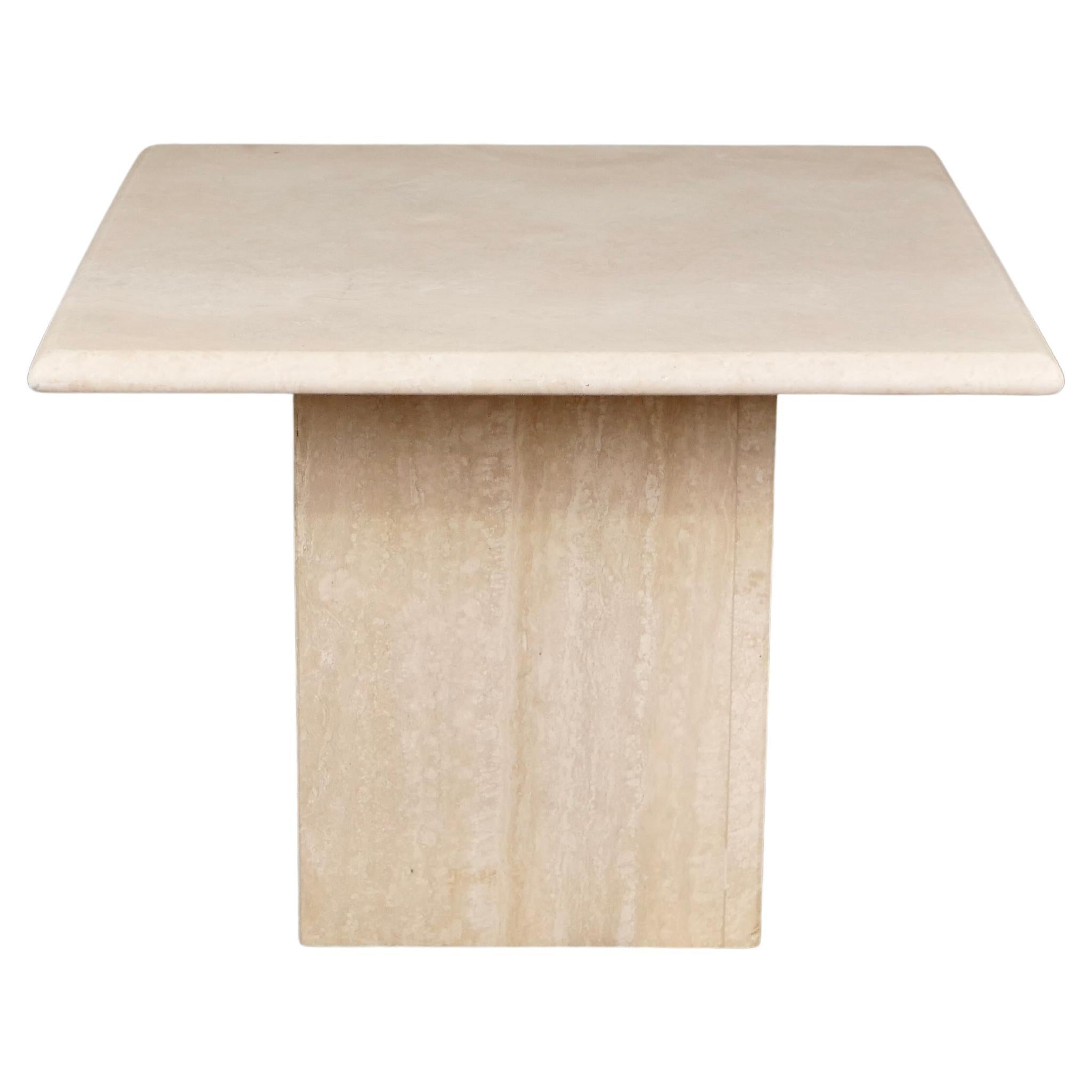 Large Square Travertine Coffee Table at 1stDibs