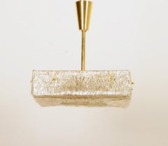 Square Kalmar Chandelier with Textured Glass