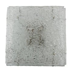 Applique quadrata Kalmar in vetro testurizzato 'Hippolyt', 1960, 1 di 2