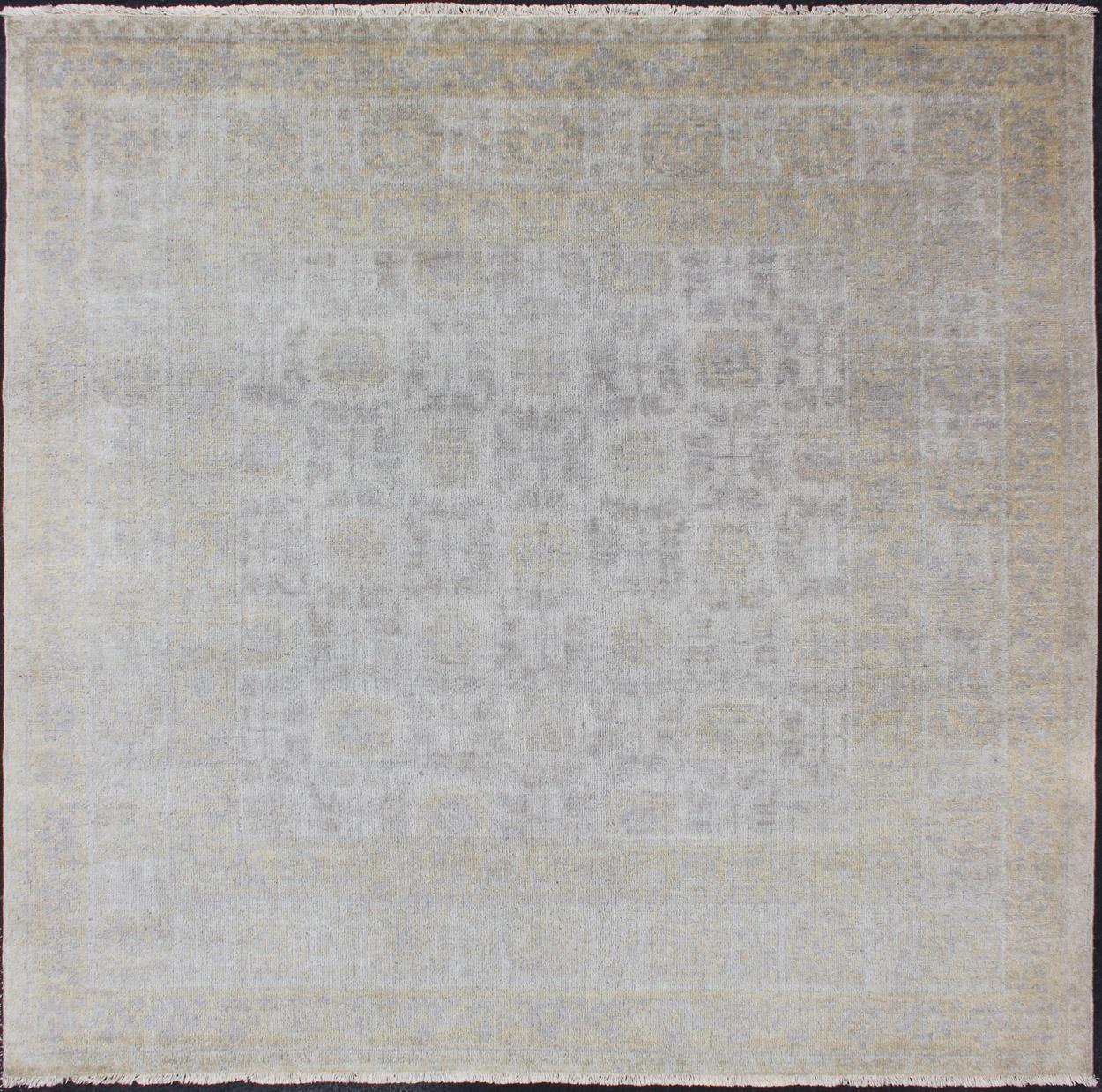 Square Size Hand Knotted Khotan Rug by Keivan Woven Arts