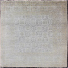 Square Size Hand Knotted Khotan Rug by Keivan Woven Arts