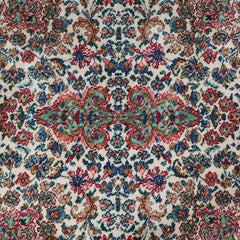 Square Kirman Style Floral Wool Rug by Karastan, Style 742, 20th Century