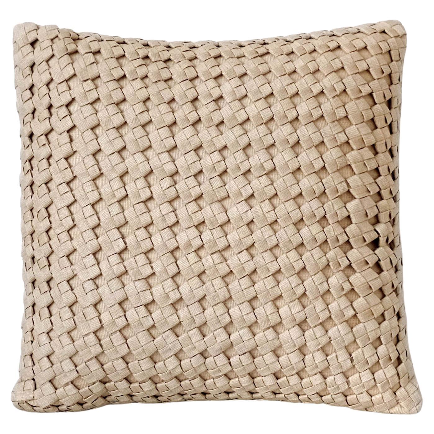 Handcrafted T'nalak Square Knot Weave Cushion Cover For Sale