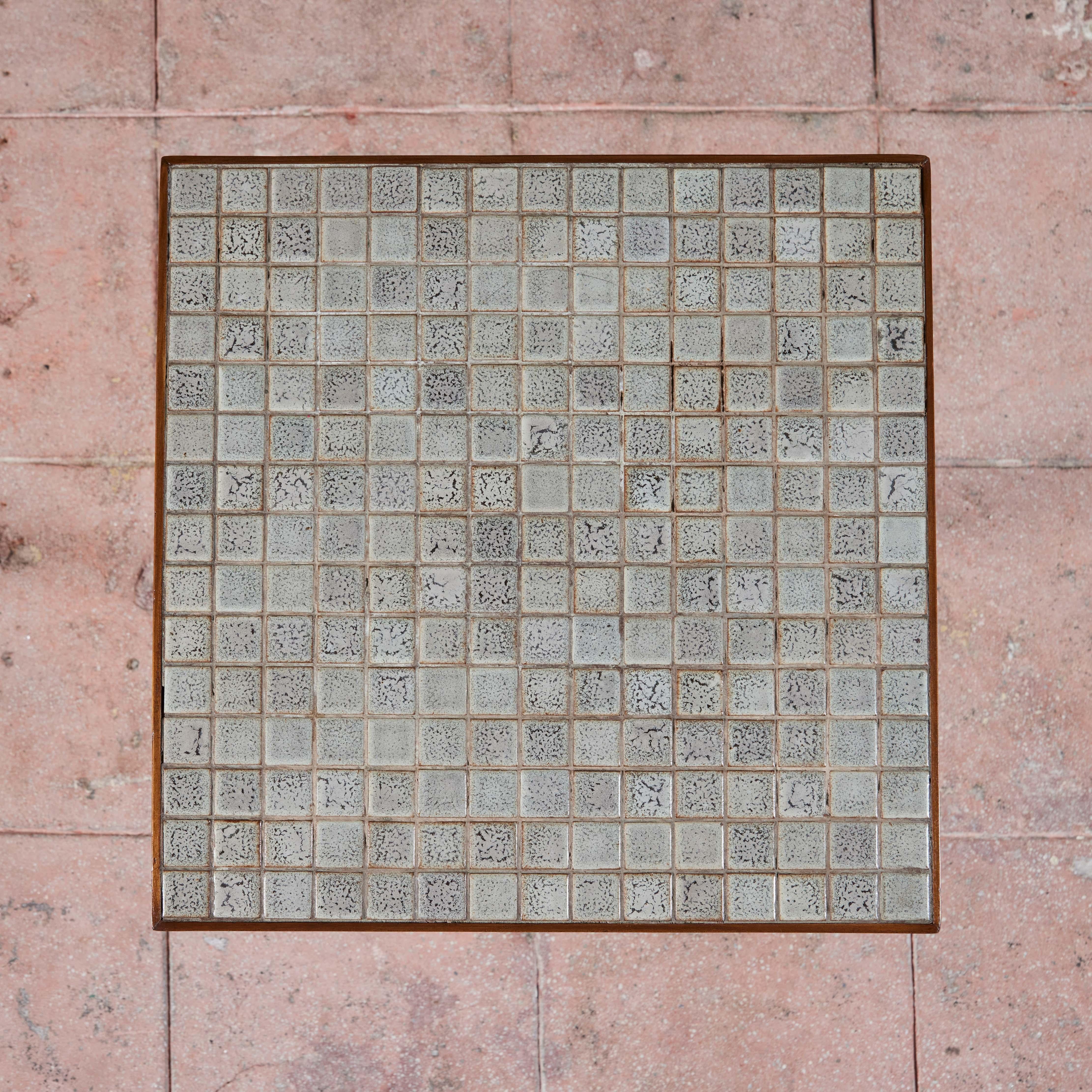 Ceramic Square Lane Mosaic Tile Side Table