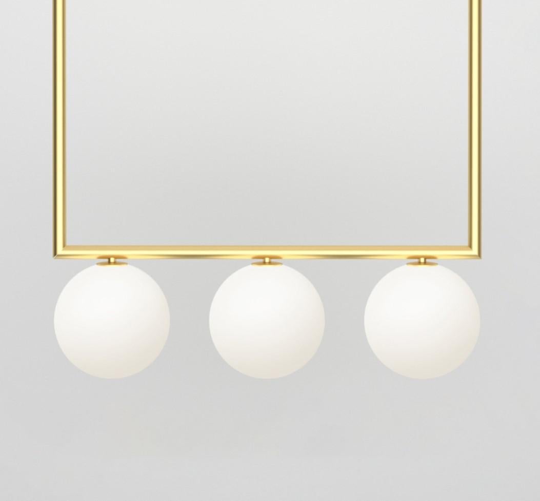 Tedesco Lampada a sospensione Square Large Globes di Atelier Ati in vendita