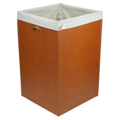 Square Laundry Basket by Limac Design in Regenerated Leather DAVID Deluxe