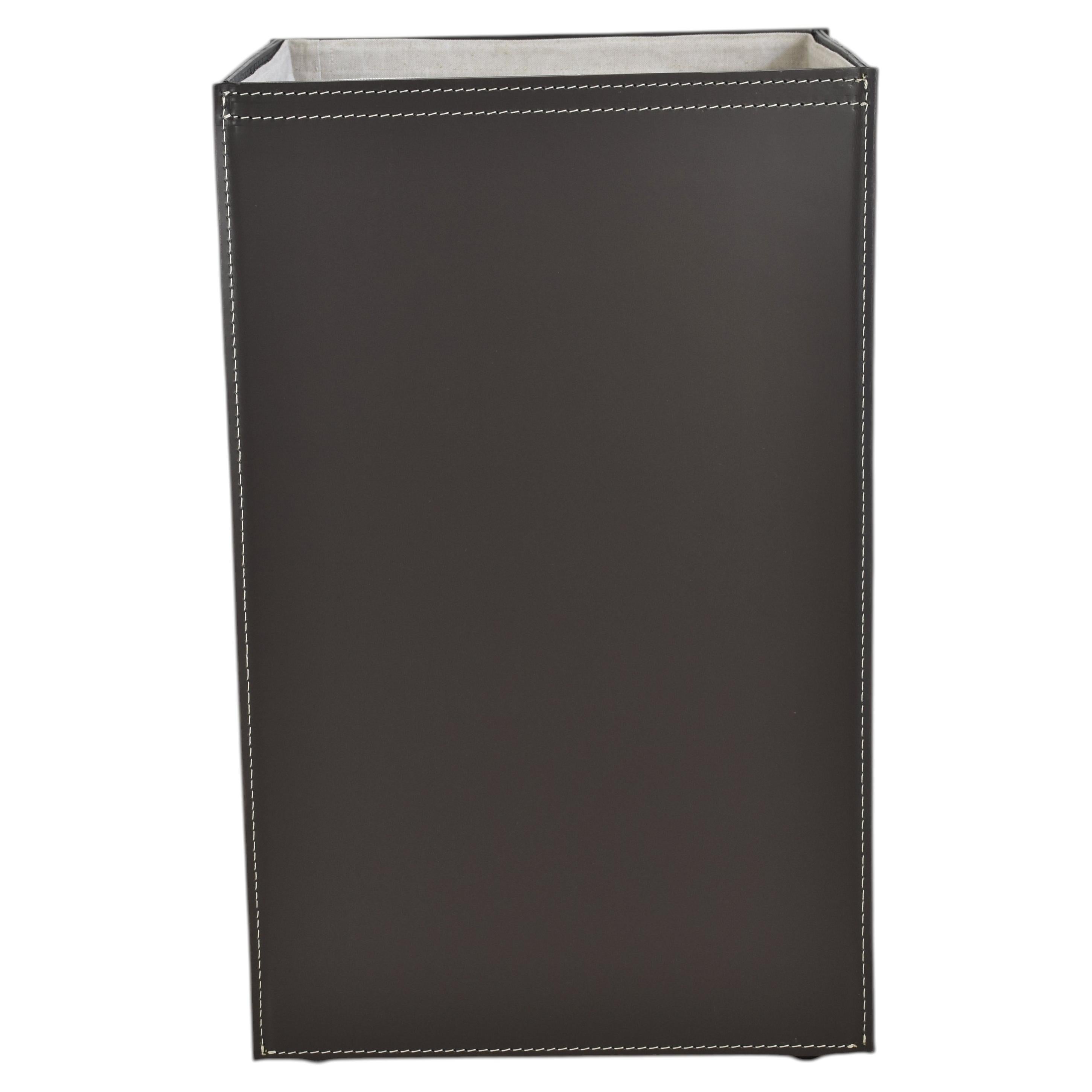 Square Laundry Basket by Limac Design in Regenerated Leather DAVID Standard For Sale