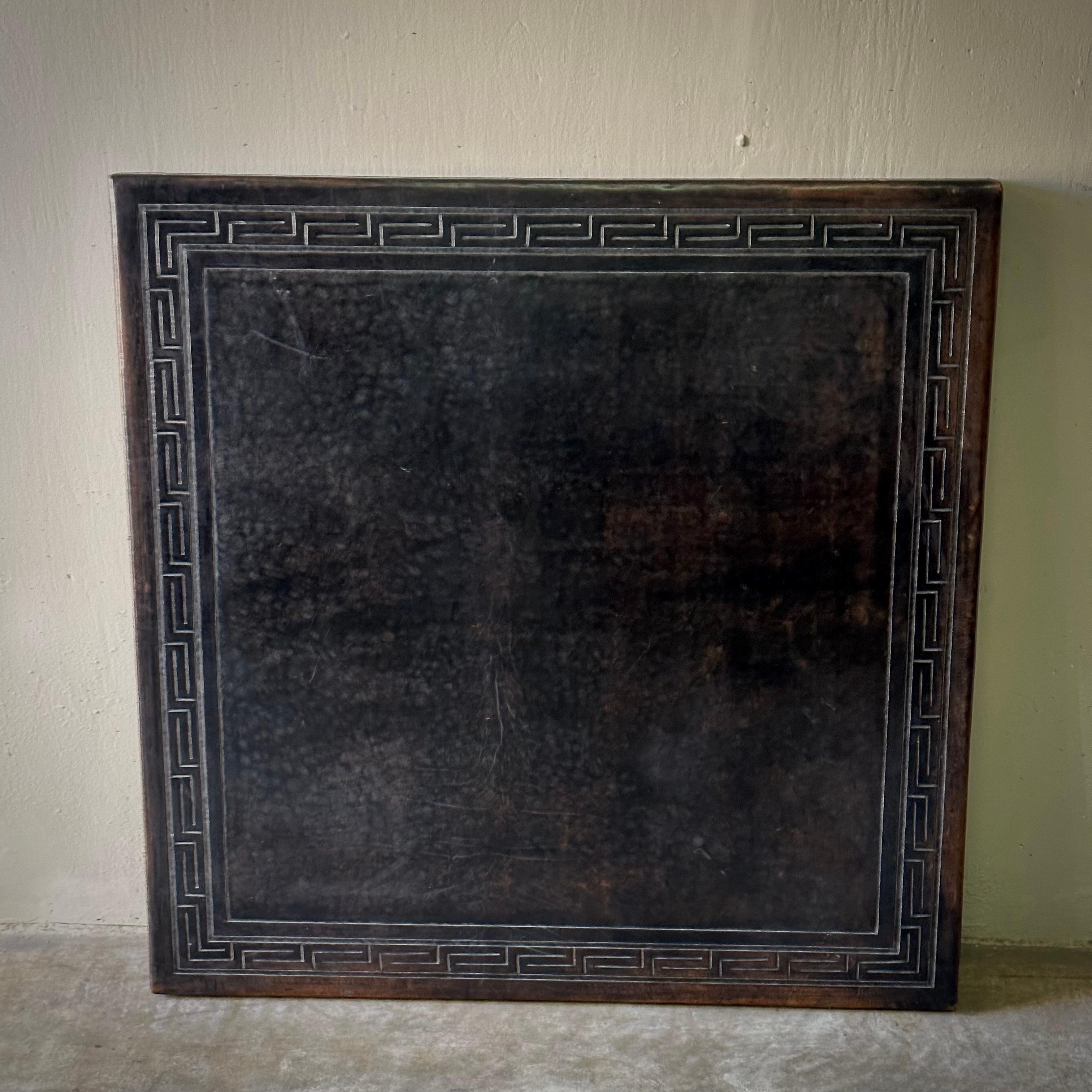 Mid-20th Century Square Leather Table Top in the Style of Angel Pazmino