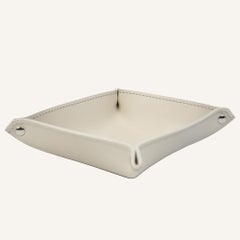 Square Leather Valet Tray