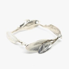 Square Leaves Bracelet in Sterling Silver by Kirsten Muenster Jewelry