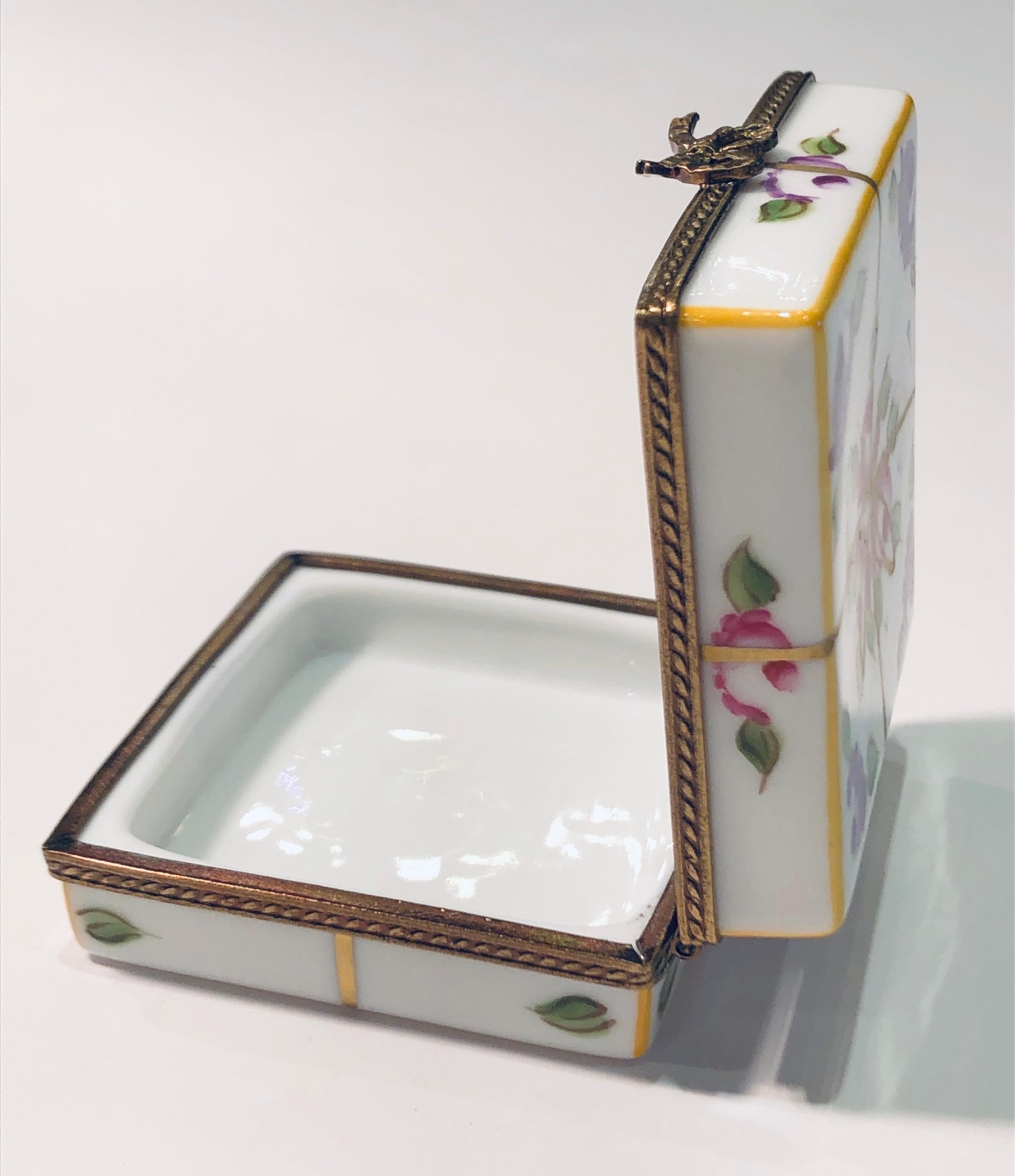 French Square Limoges France Hand Painted 
