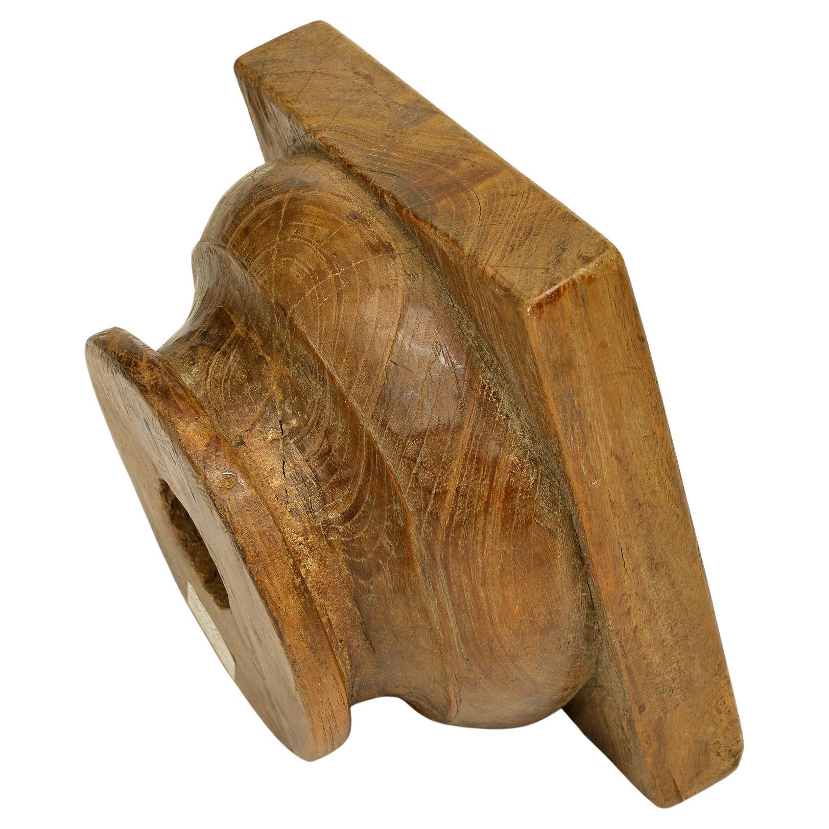Hand-Crafted Square Little Wooden Ancient Capital For Sale