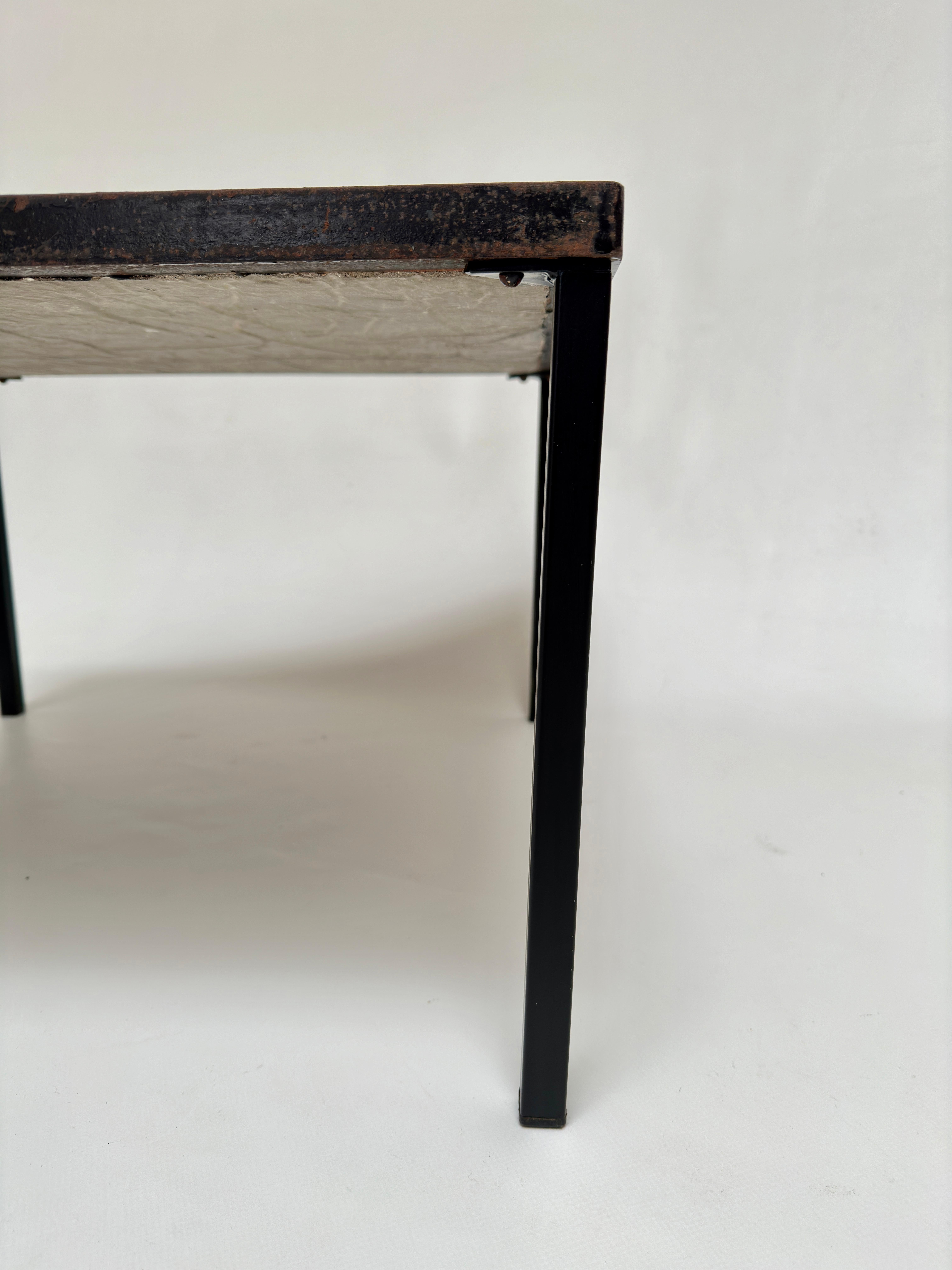 Milieu du XXe siècle Table basse carrée, Robert Picault, Vallauris, vers 1950 en vente