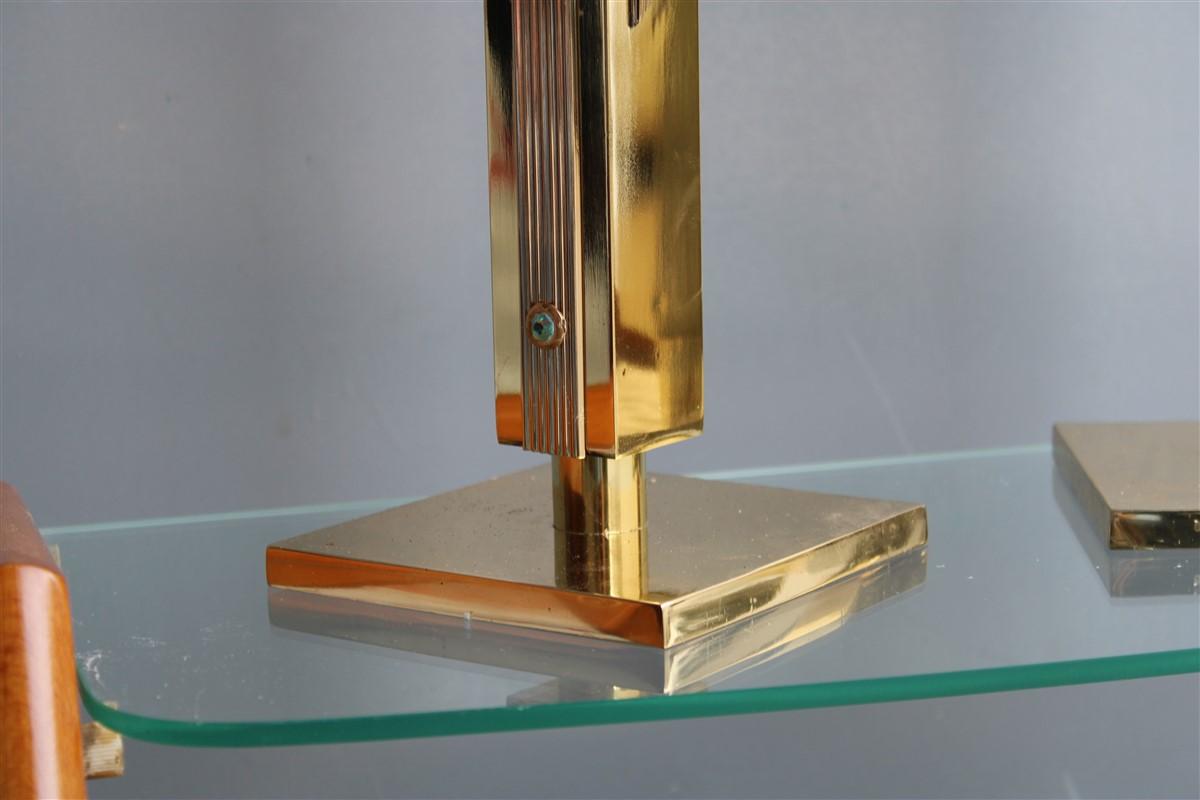 Square Luxury Candlesticks Italian Design 1960s Solid Brass Brutalist Gold In Good Condition For Sale In Palermo, Sicily