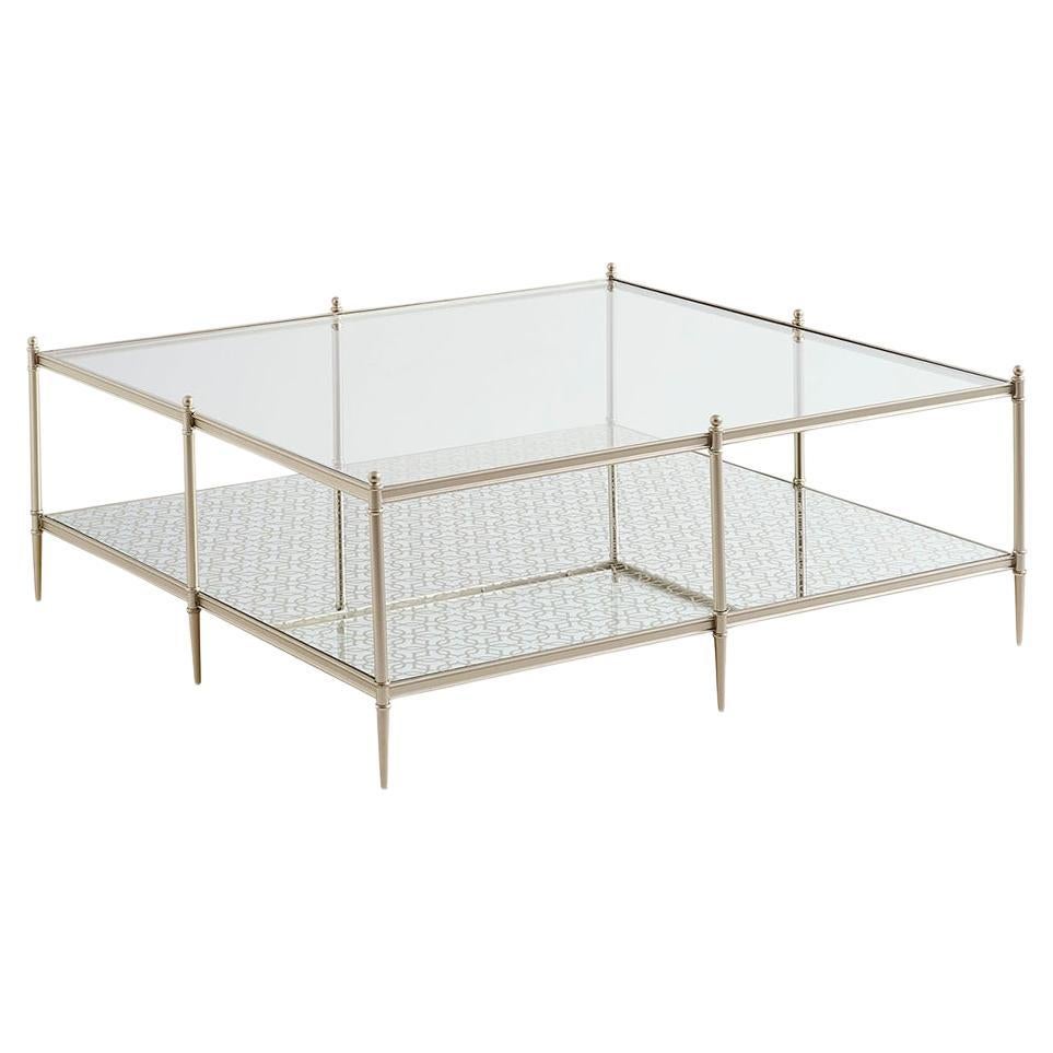 Square Luxury Modern Coffee Table For Sale