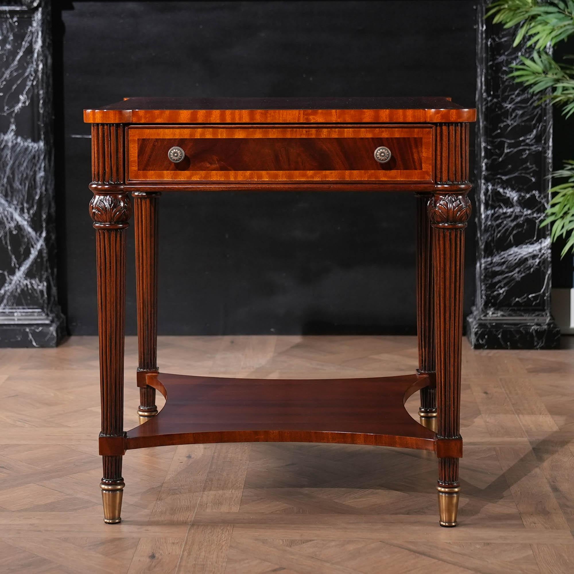 Square Mahogany End Table For Sale 5