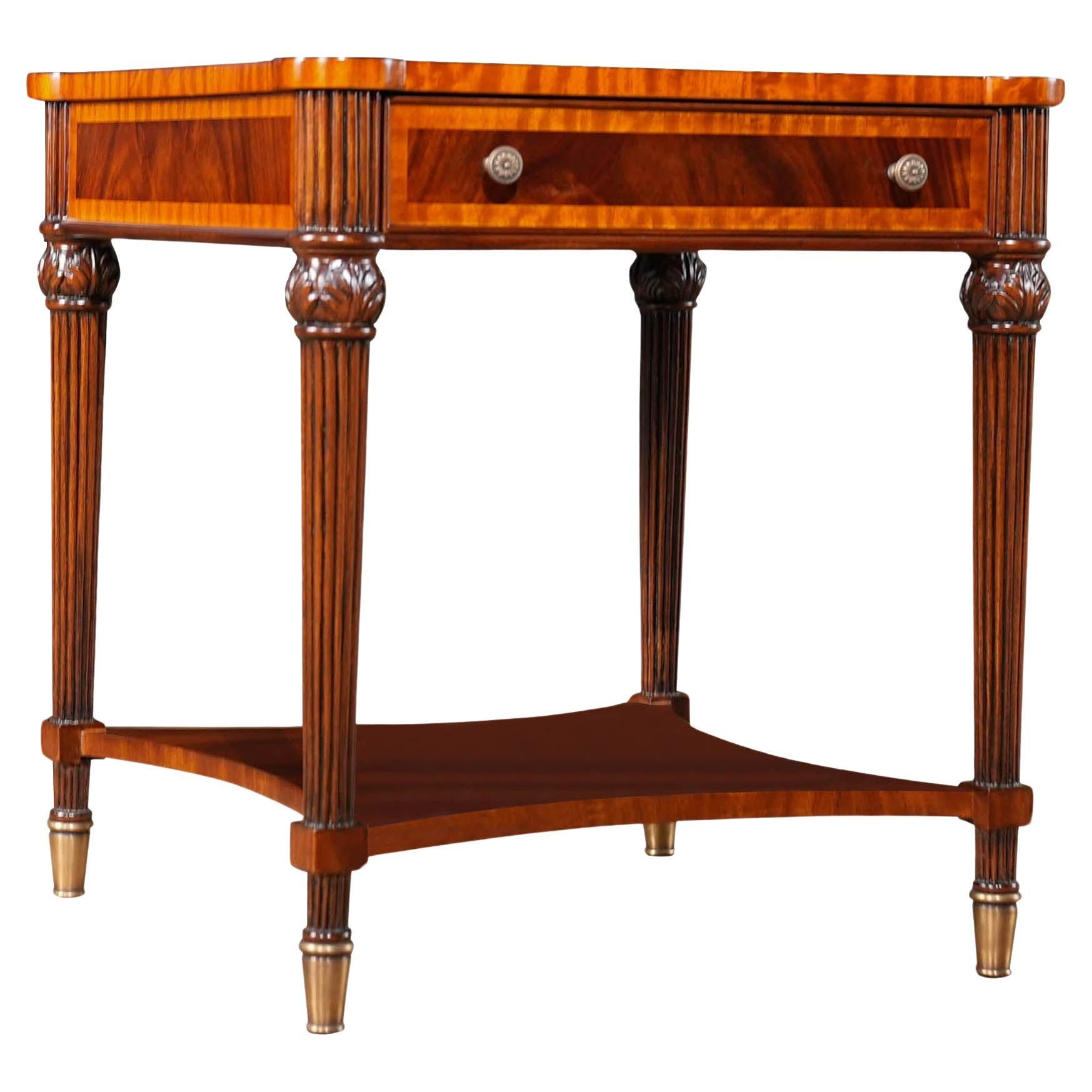 Square Mahogany End Table For Sale