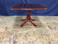 Square Mahogany Georgian Style Accent Foyer Table by Leighton Hall