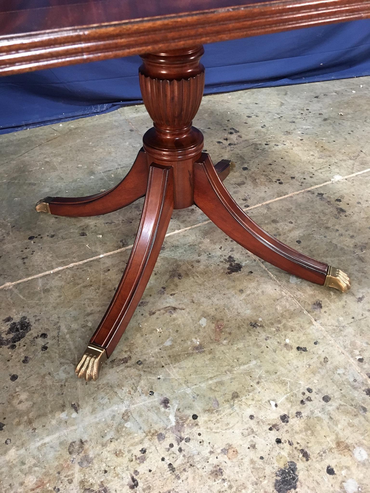 American Square Mahogany Georgian Style Accent Foyer Table by Leighton Hall For Sale