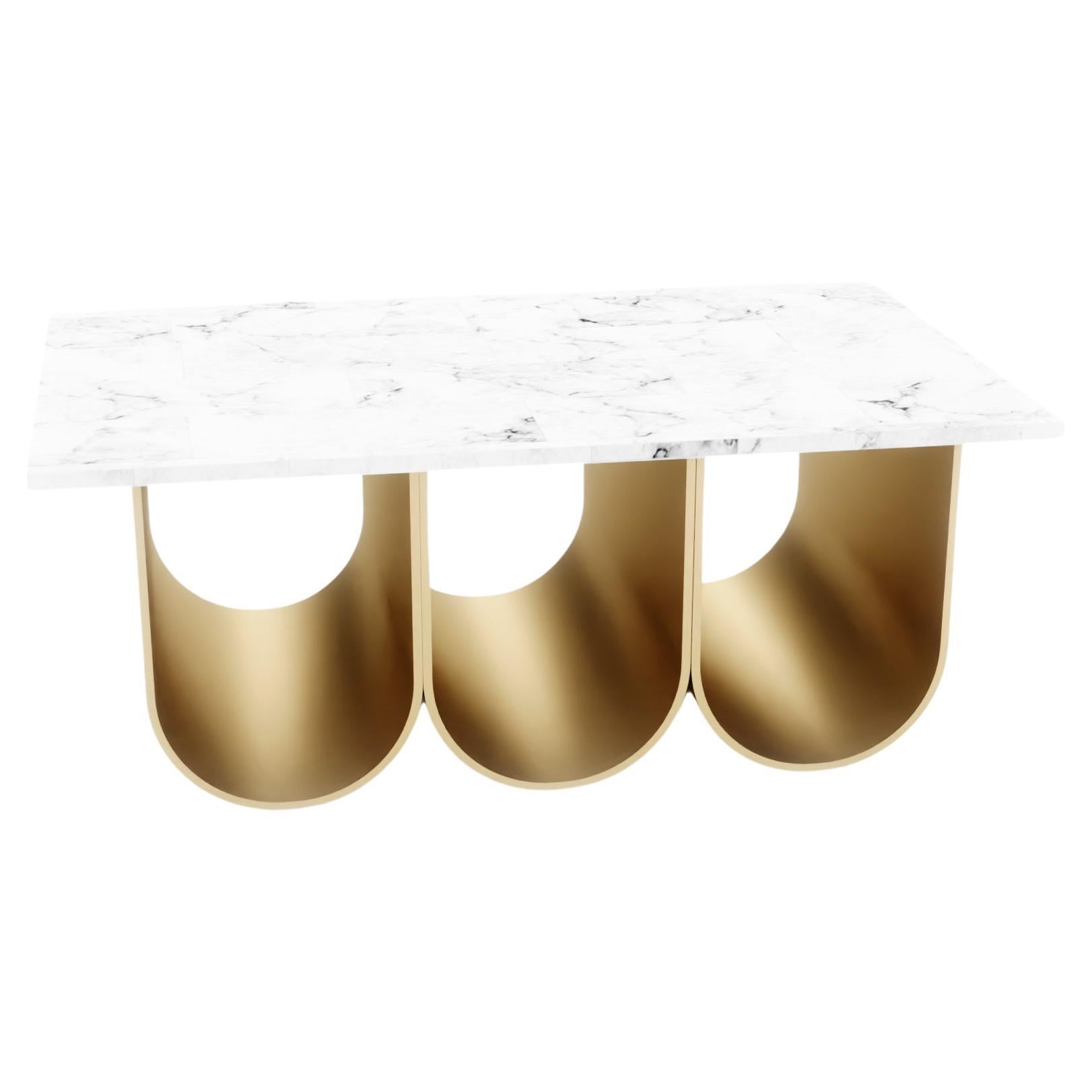 Square Marble Arcade Side and Cofffe Table by Kasadamo