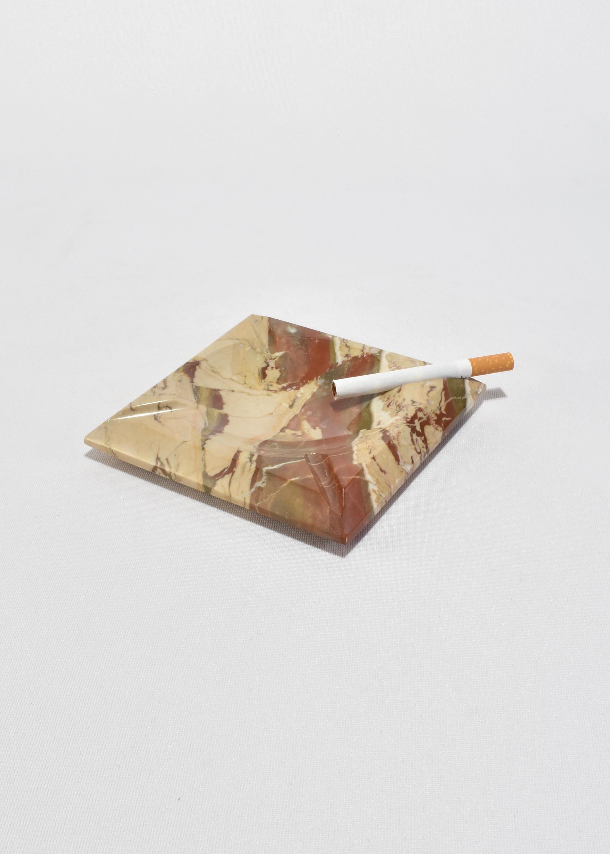 Square Marble Ashtray In Excellent Condition For Sale In Richmond, VA
