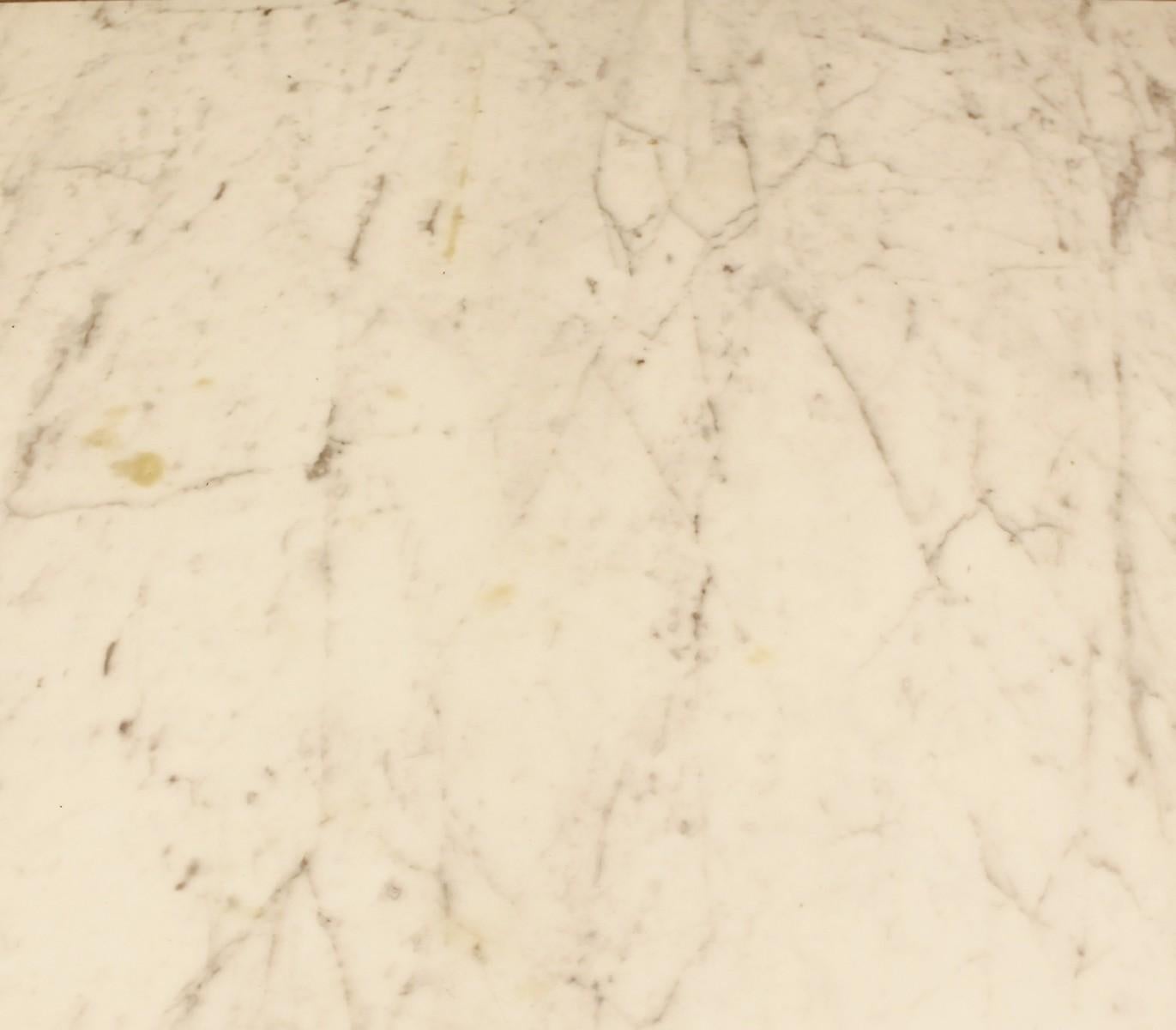 curved marble table