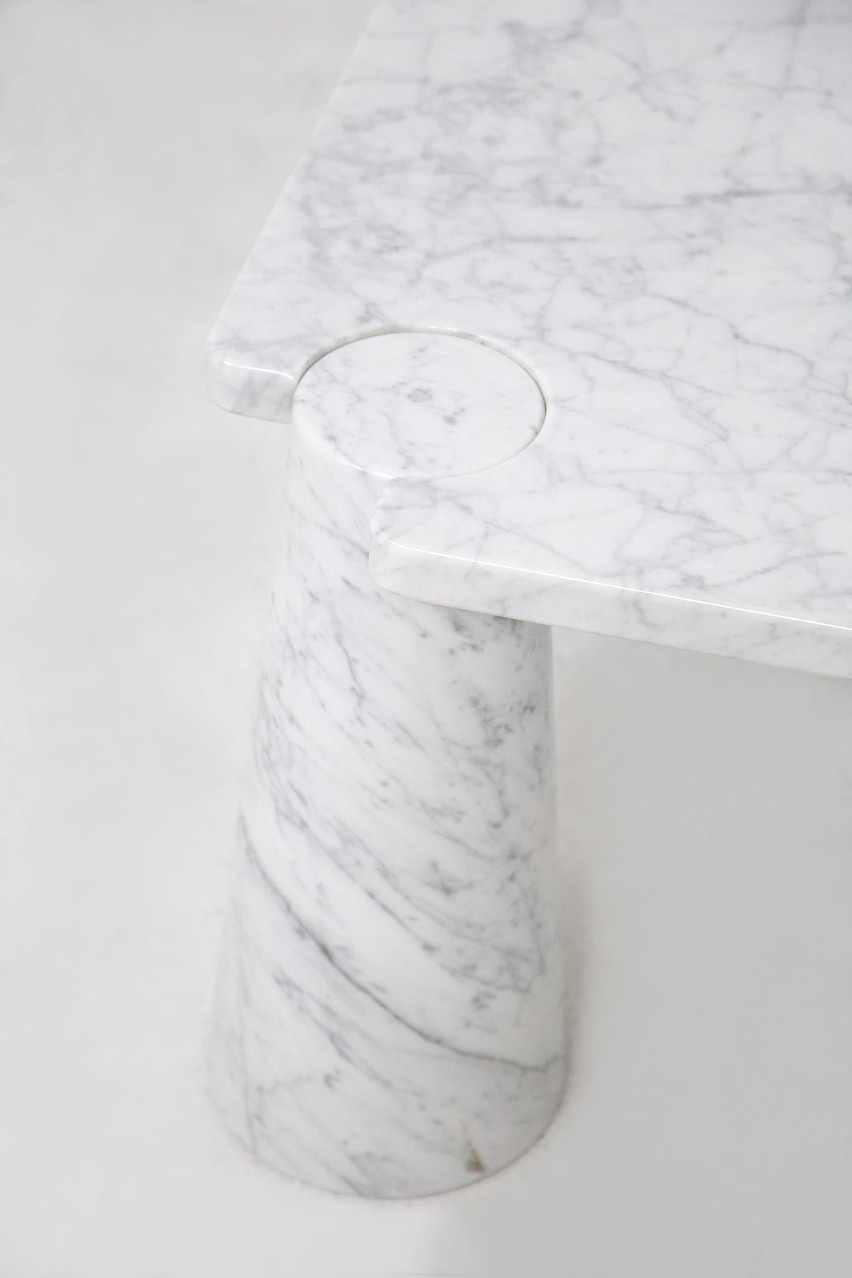Italian Square Marble Side Table by Angelo Mangiarotti for Skipper