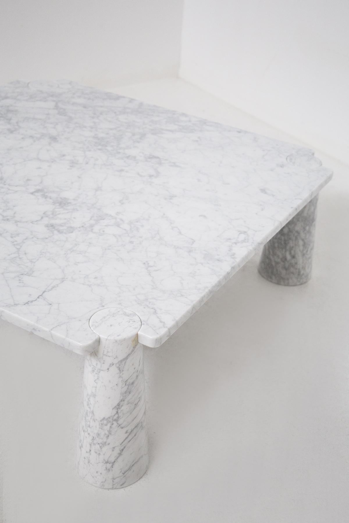Late 20th Century Square Marble Side Table by Angelo Mangiarotti for Skipper