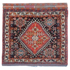 Square Medallion Carpet Handwoven Tribal Oriental Wool Area Rug