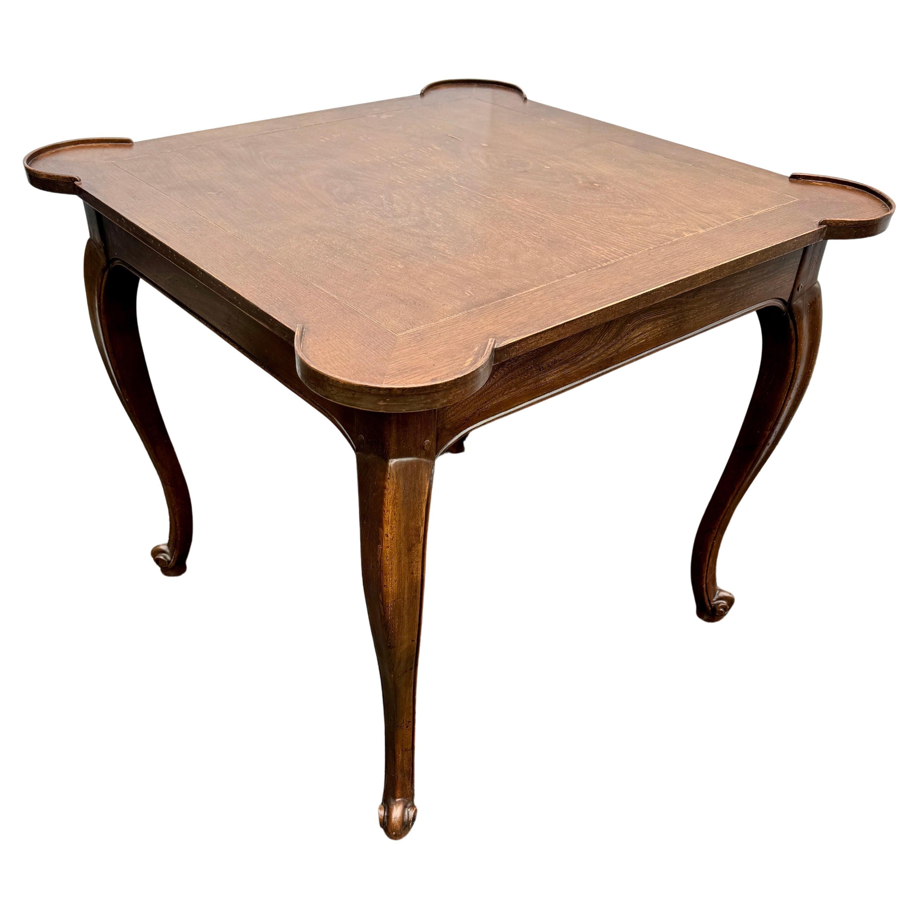 American Square Mid-Century Baker Game or Small Dining Table, 1960’s  For Sale